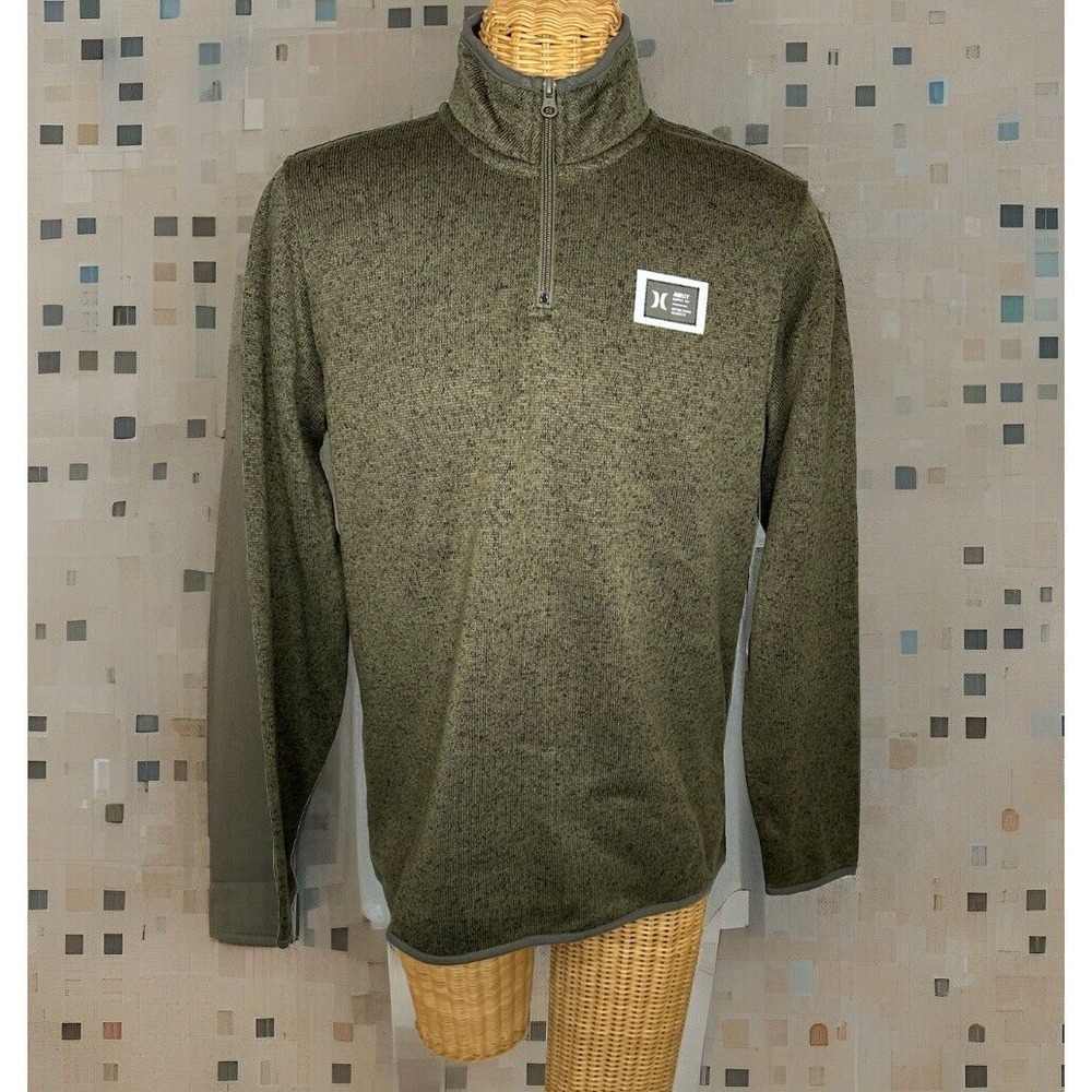 Hurley Mesa Ridgeline 1/4 Zip Pullover, Green, Size Medium, New With Tags